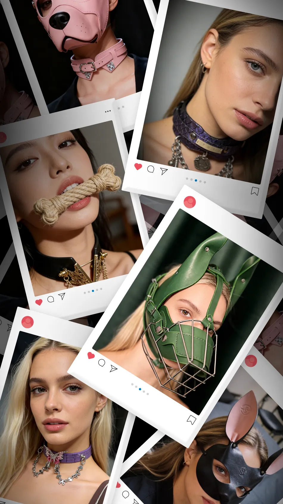 Above Zero Studio product design collage with model portraits and styling references