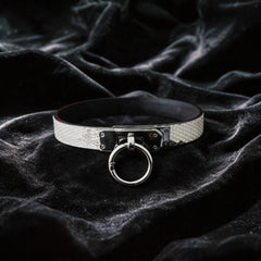 Python Lock O-Ring Leather Collar